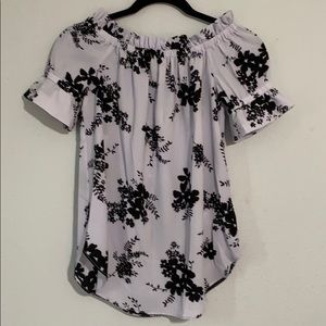 NWT Michael Kors 💎 Lilac Black floral blouse XS